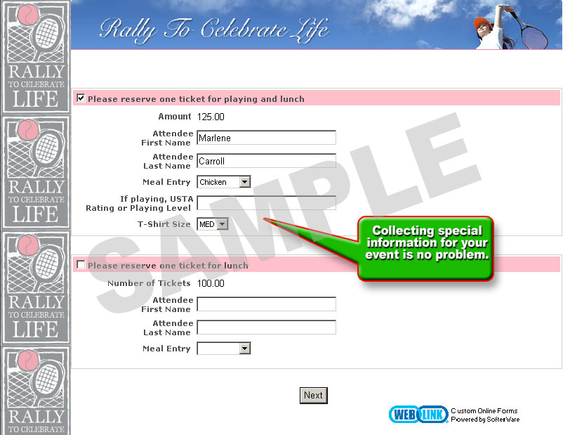 Online Event Registration Form Example