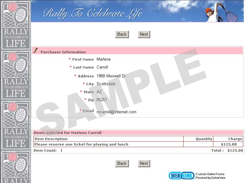 Online Event Registration Form Example