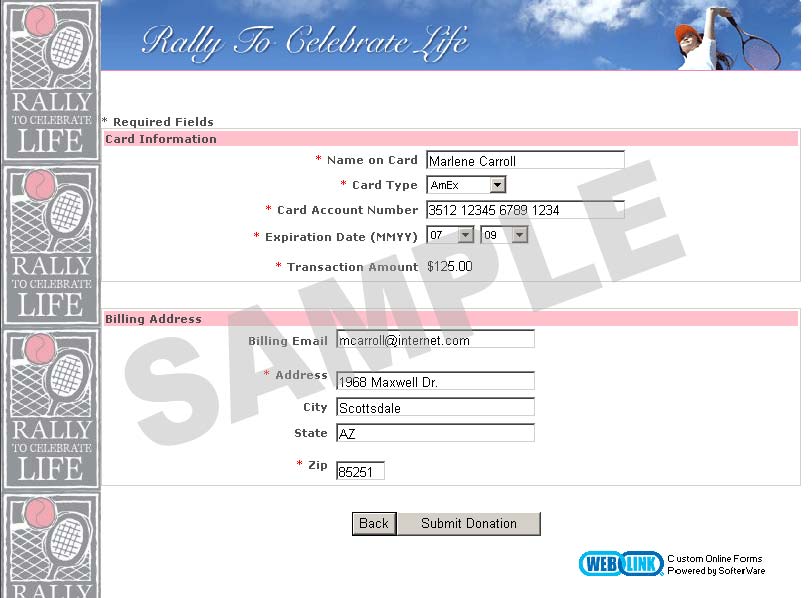 Online Event Registration Form Example
