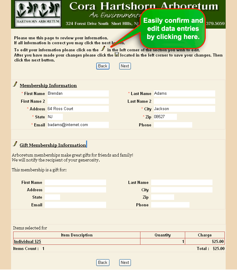 Online Donation Form