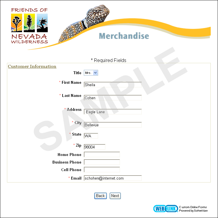 Online Donation Form