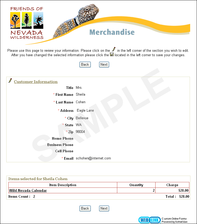 Online Donation Form
