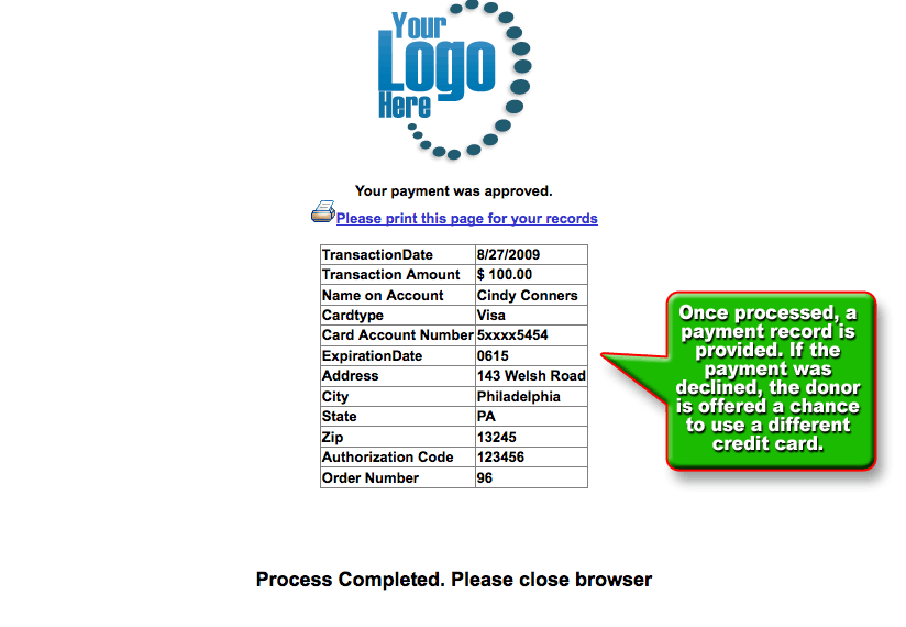 Online Donation Form