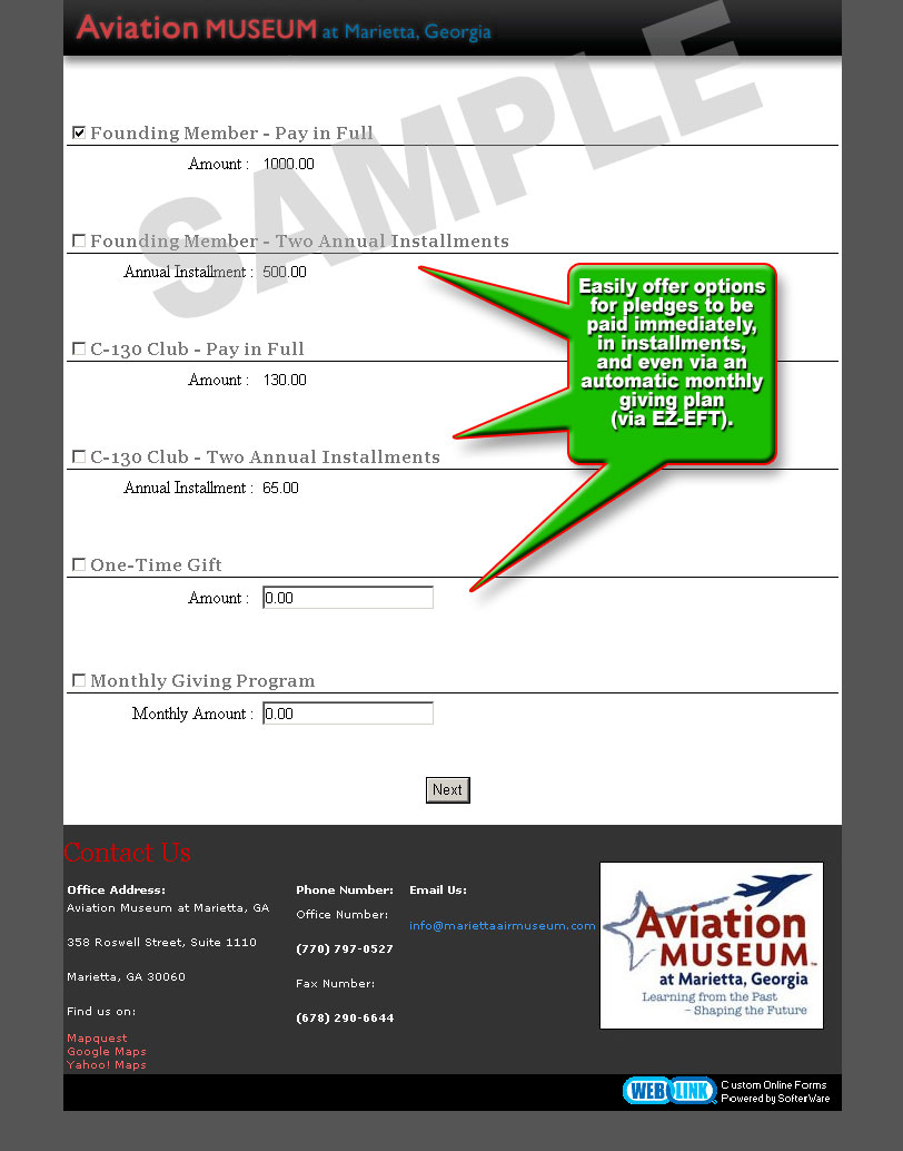 Online Donations