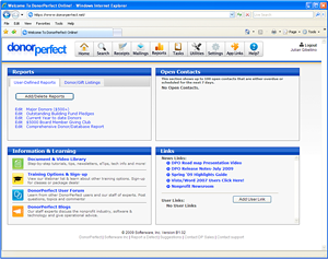 DonorPerfect Online Fundraising Software Screen