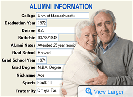 DonorPerfect tracks all the alumni, student and parent information you require. Plus you can easily add new fields as your needs change. Fundraising Software for Schools, Colleges and Education Organizations